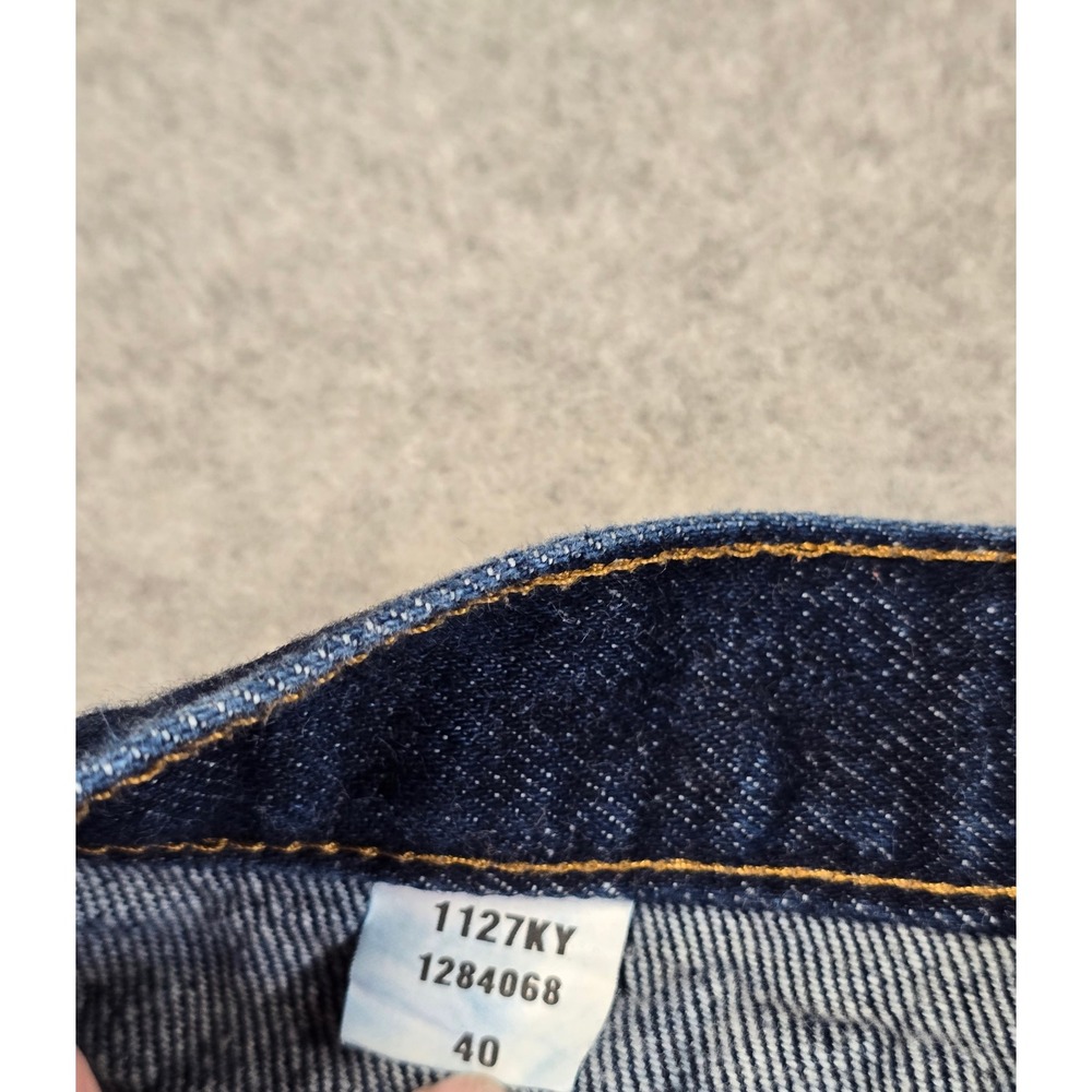 Key Industries Mens Vintage Dark Wash Denim Workwear Jeans 40x32 - Picture 7 of 16